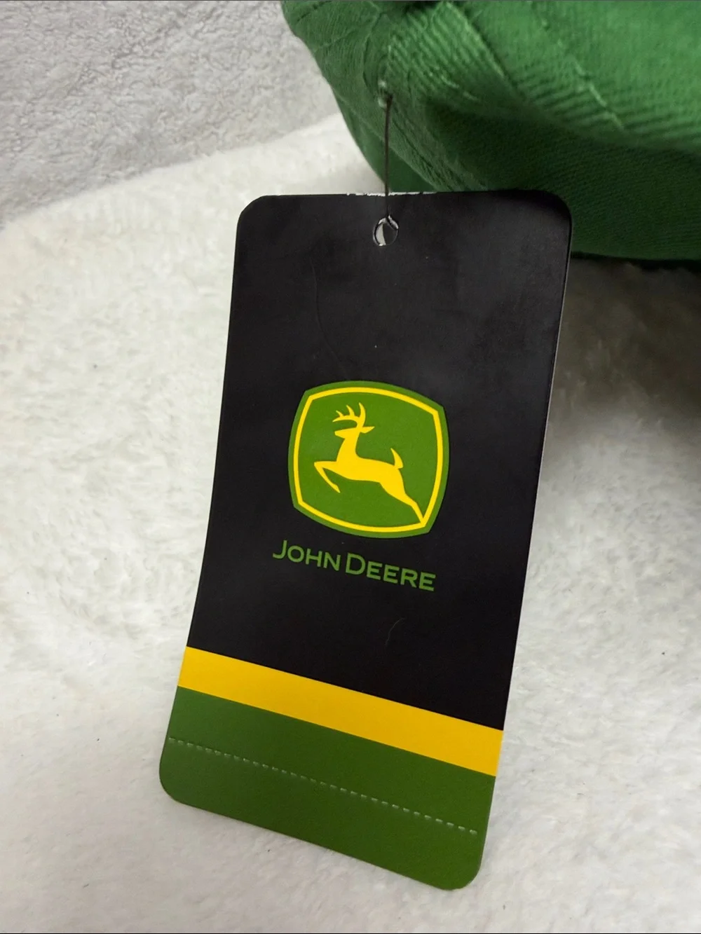 John Deere Green Cap with Yellow Trim and Black Patch